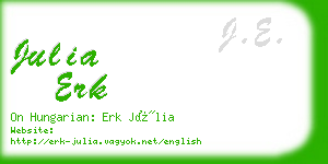 julia erk business card